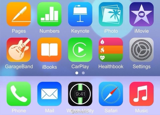 ¿Es esta una captura de iOS 8 funcionando en un iPhone 6?