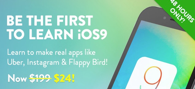 Curso de desarrollo en iOS 9 rebajado por tiempo limitado + código promocional de $10