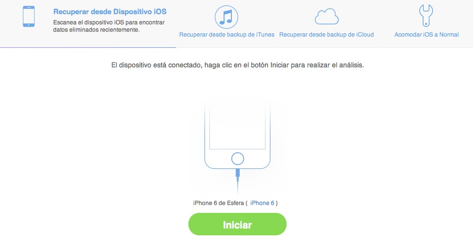 Wondershare Dr. Fone nos permite recuperar datos borrados en el iPhone y iPad
