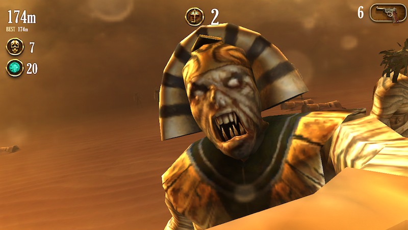 Esquiva tantas momias como puedas en Escape from Doom