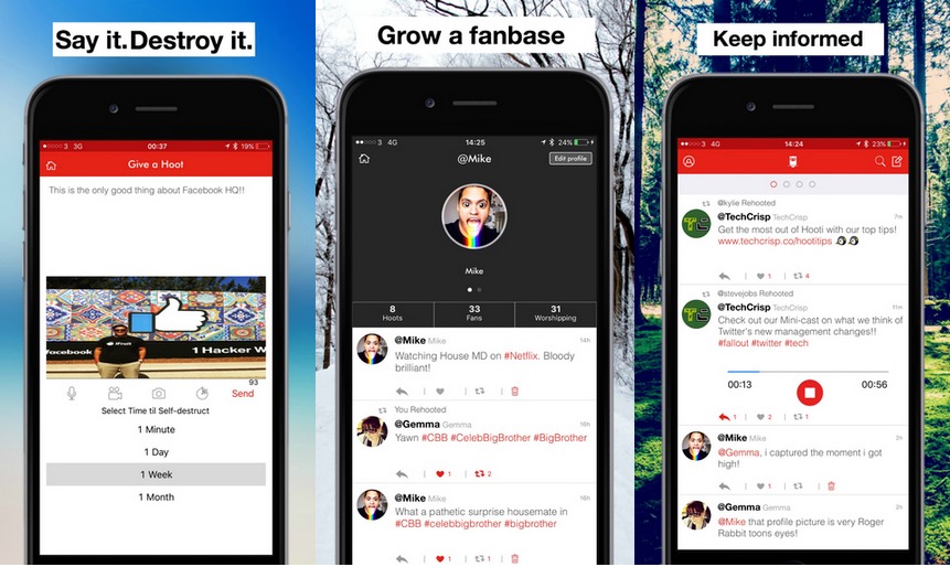 ¿Cómo sería una mezcla entre Twitter y Snapchat? Hooti es la repuesta