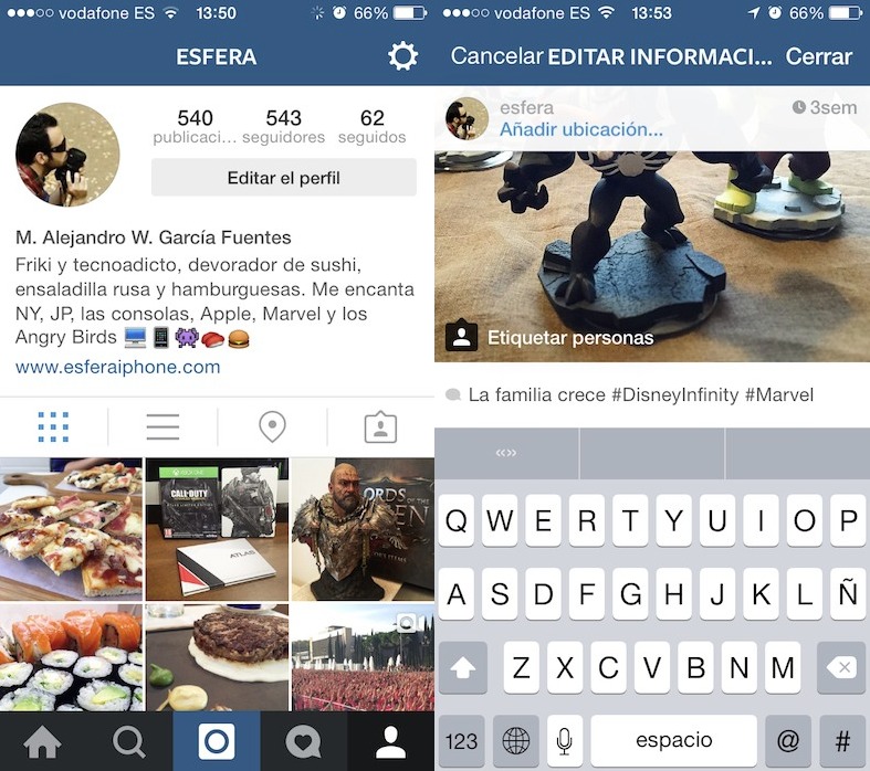 Instagram ya permite modificar el comentario original de nuestras fotos