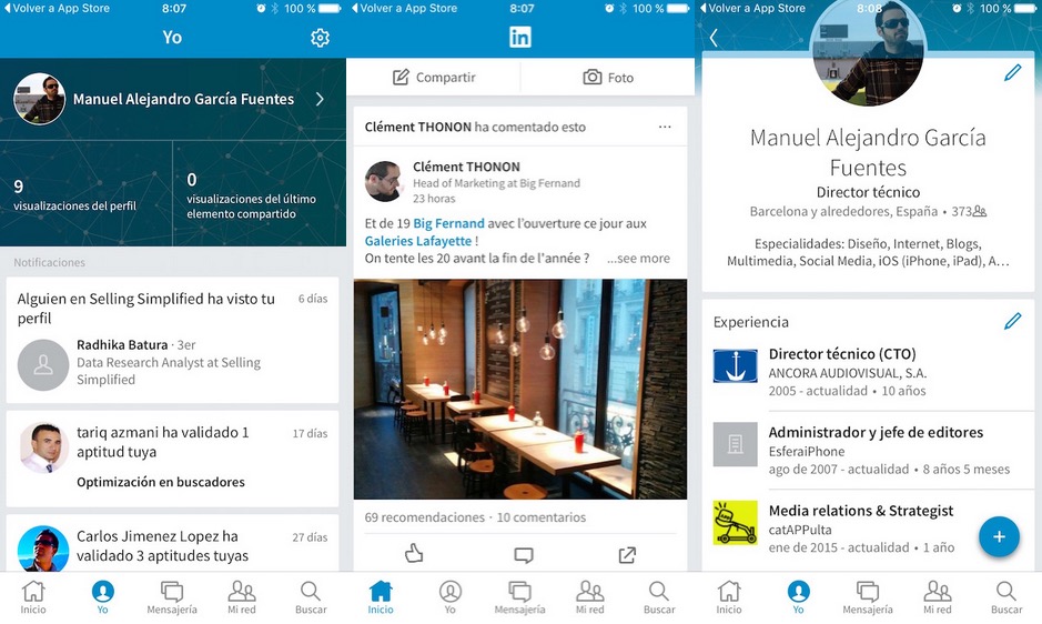LinkedIn actualiza su app para iOS y renueva diseño