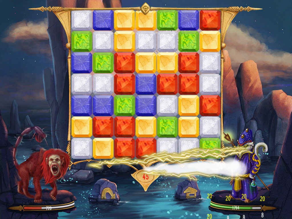 Mage Fight, conecta 3 o más gemas mágicas para derrotar a todos los enemigos