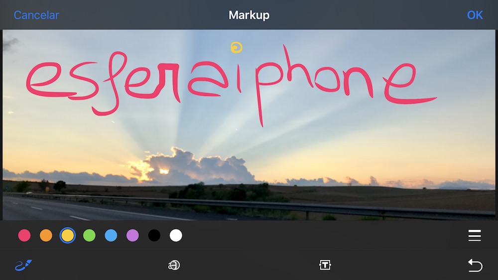 Markup Fotos iOS 10