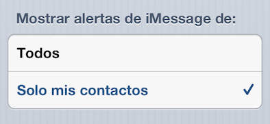 Truco: Restringir las alertas de mensajes entrantes solo a contactos