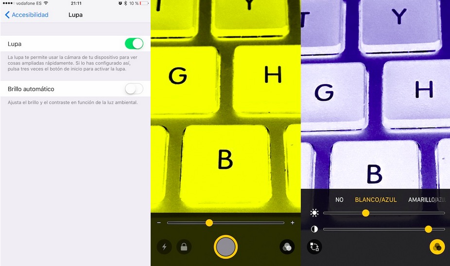 Modo Lupa iOS 10