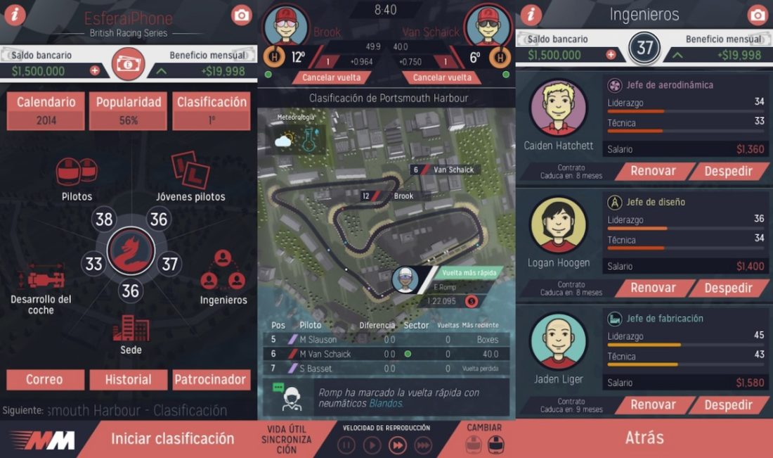Motorsport Manager para iOS - Juego de gestión automovilística