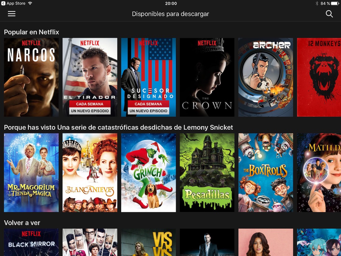 Netflix ya permite descargar películas y series para ver sin conexión