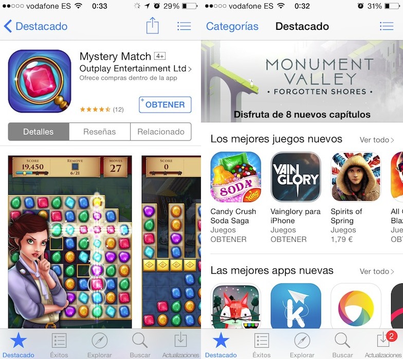 El botón «Gratis» de la App Store se convierte en «Obtener»