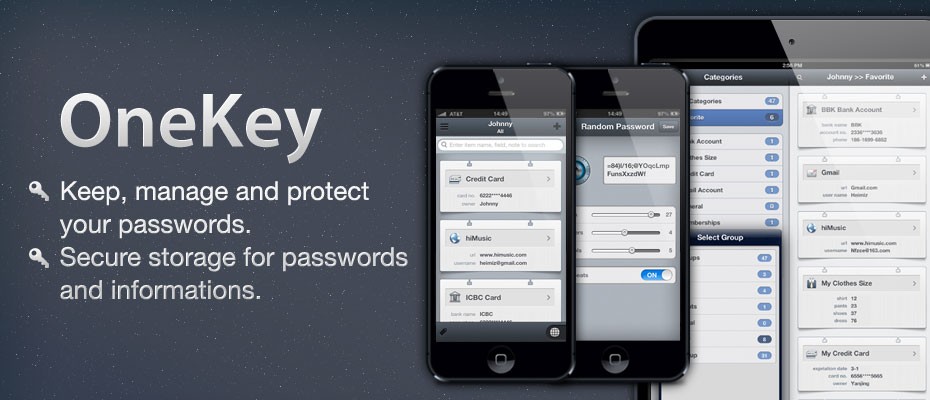Almacena todas tus contraseñas con OneKey