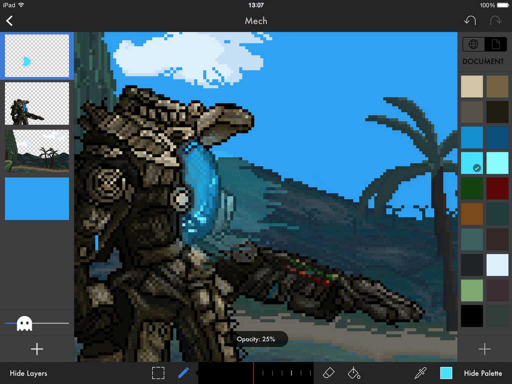 Crea imágenes en Pixel Art con tu iPad gracias a Pixaki