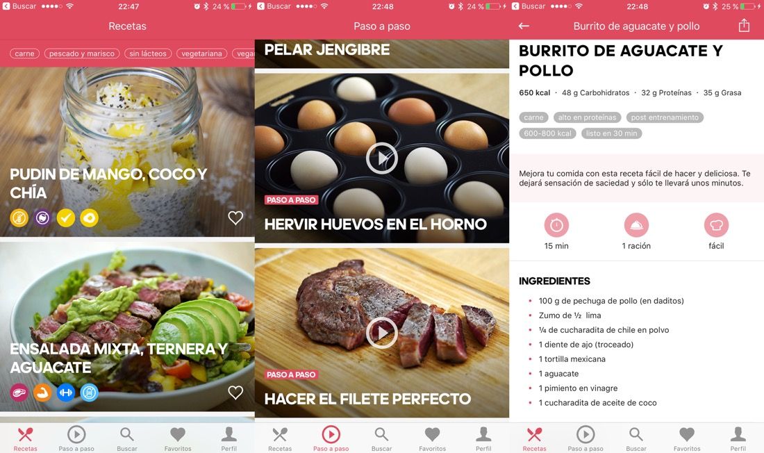 Runtasty﻿ - App de recetas sanas para iPhone