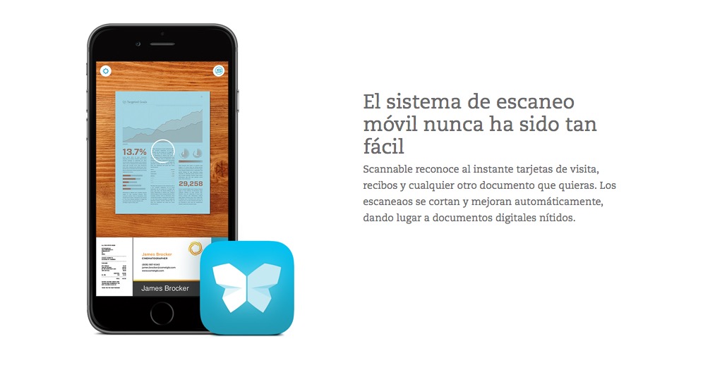 Scannable, de Evernote, nos permite escanear documentos desde el iPhone y iPad