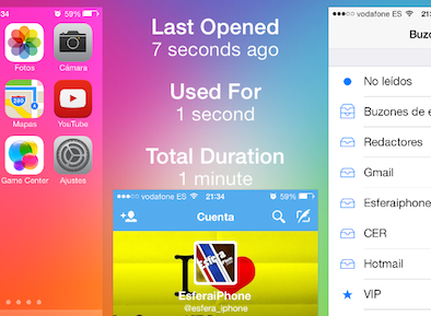 SlideForUsage nos muestra estadísticas de uso de nuestras apps