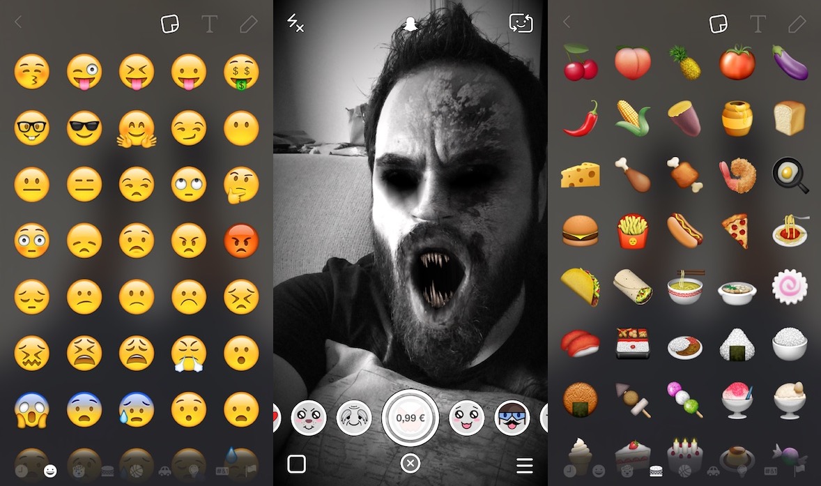 Snapchat añade nuevos emoji y una «Tienda de lentes» con memes de pago