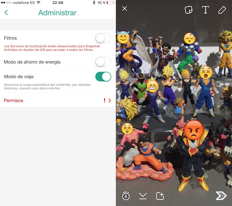 Snapchat añade un modo viaje para ahorrar datos móviles