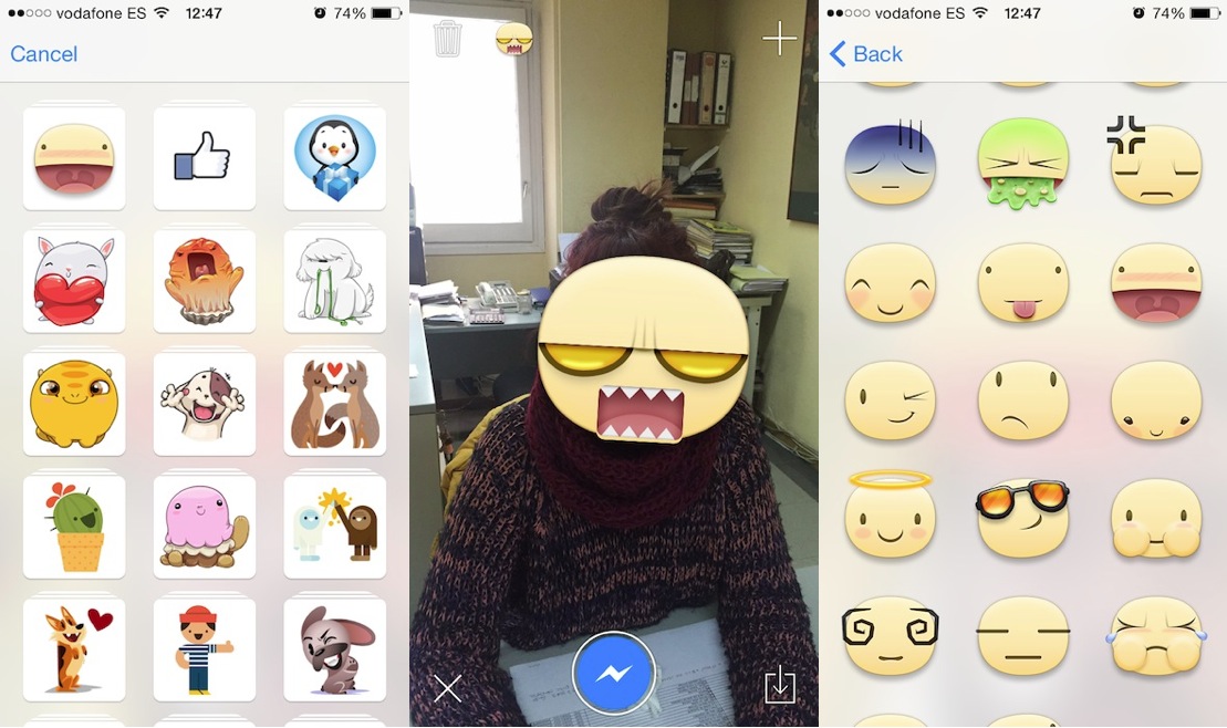 Stickered for Messenger nos permite crear divertidas composiciones con los iconos de Facebook