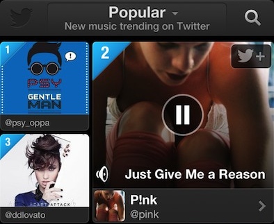 La aplicación de Twitter Music ya está disponible en algunas Stores