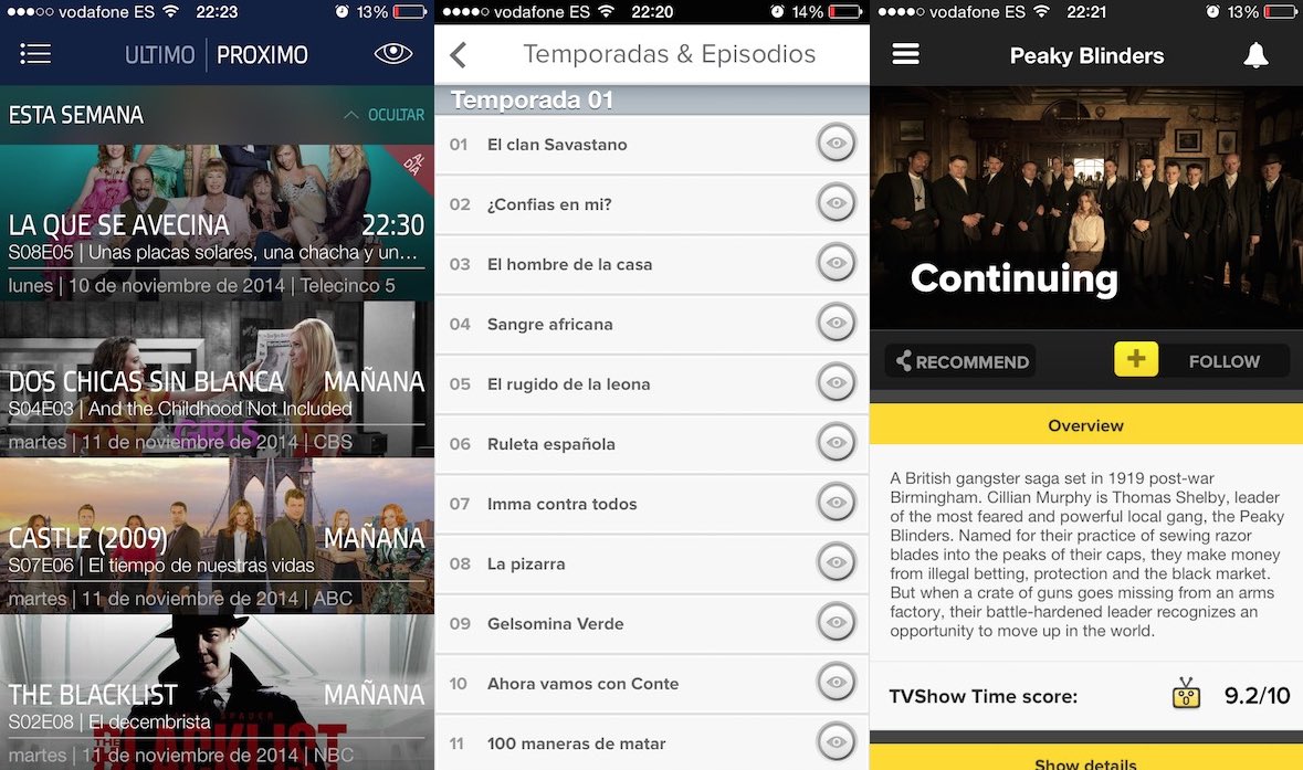 Controla todas tus series de TV con estas aplicaciones para iPhone y iPad