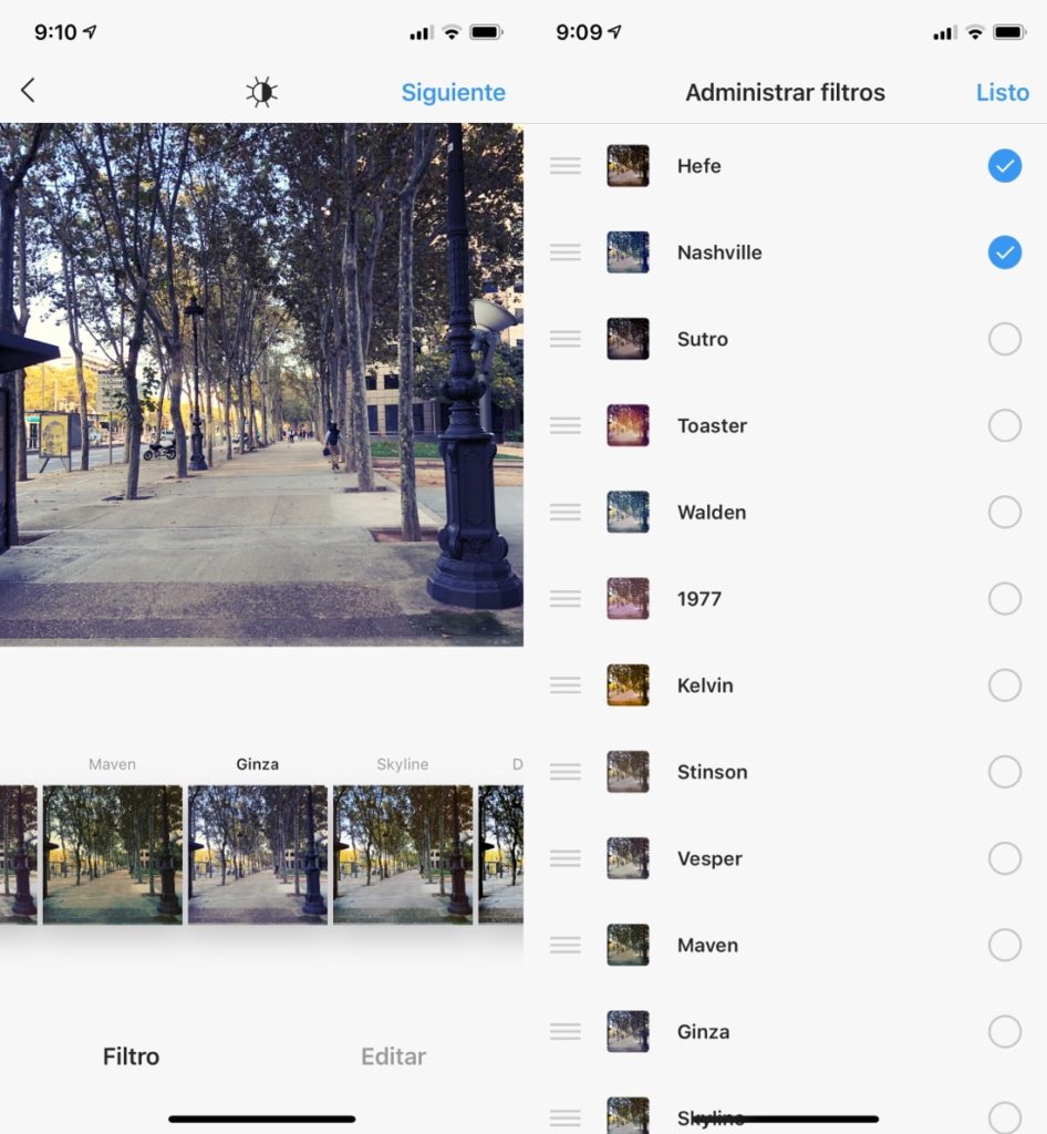 Filtros Instagram