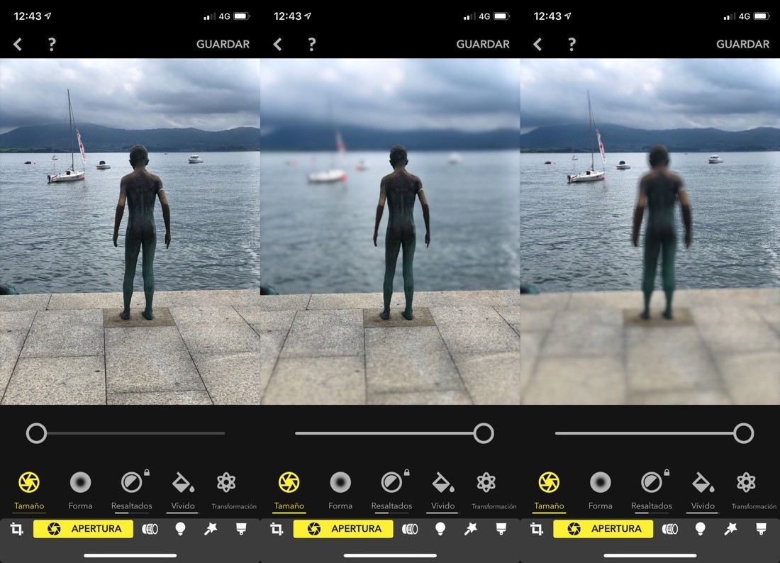 Focos App, Control de profundidad en fotos Bokeh