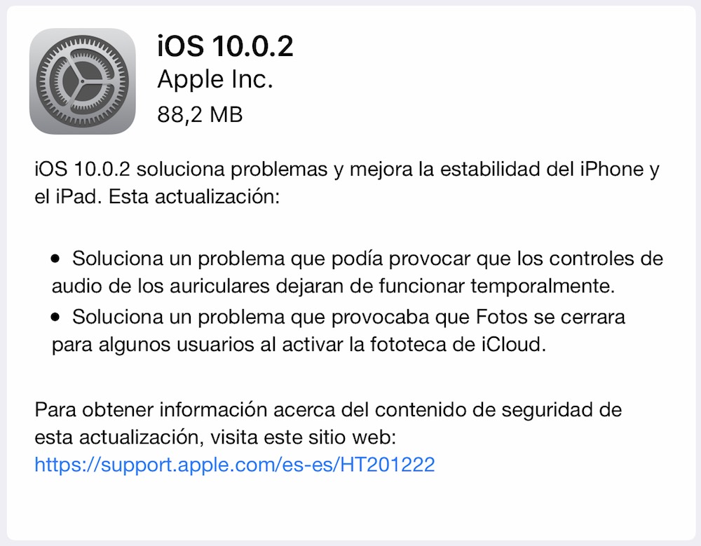 iOS 10.0.2