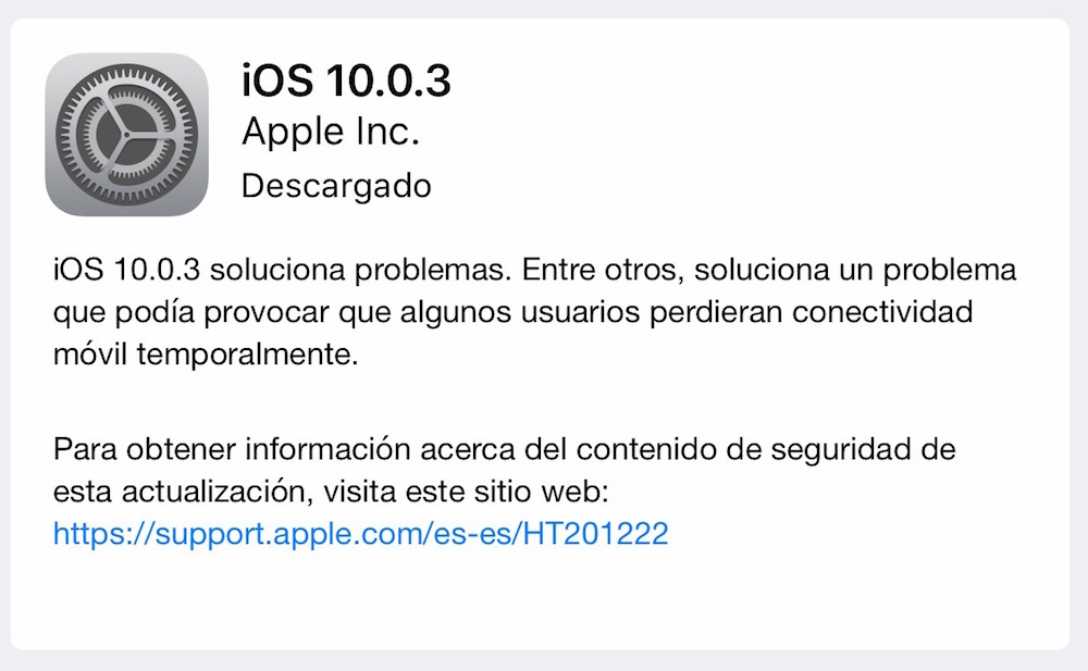 iOS 10.0.3