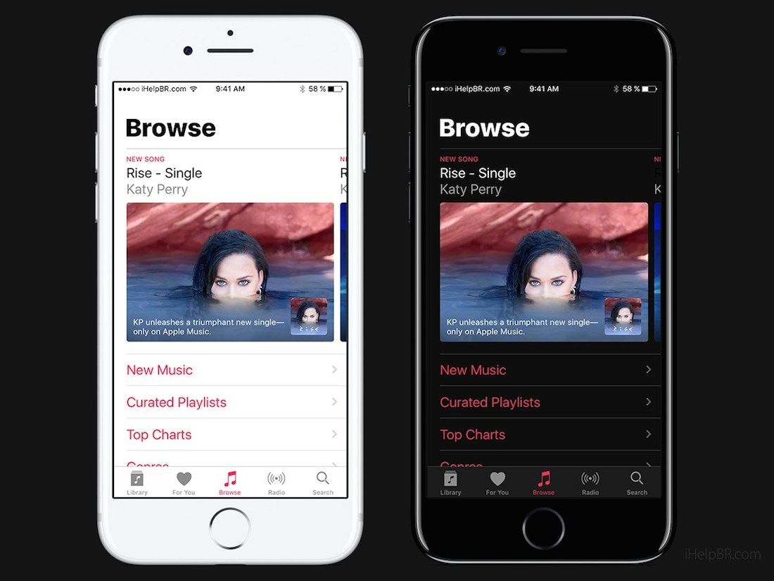 Concepto de iOS 11 - Modo oscuro