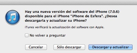 iOS 7.0.6 ya disponible para iPhone, iPod Touch y iPad