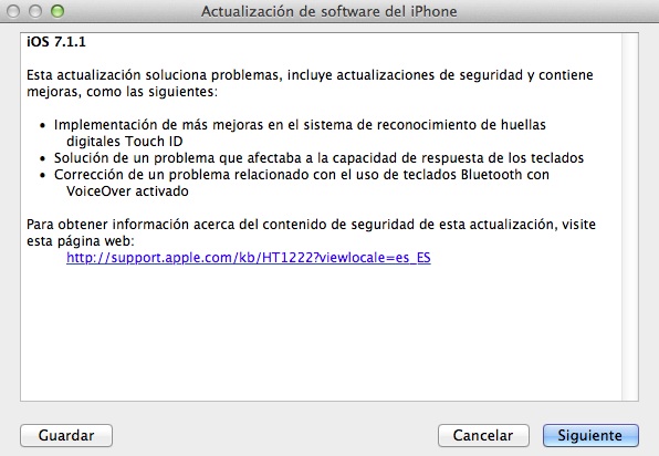 iOS 7.1.1 llega con algunas mejoras y correcciones