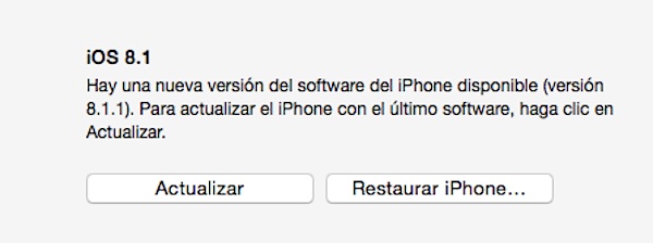 Apple ha dejado de firmar iOS 8.1 en iTunes