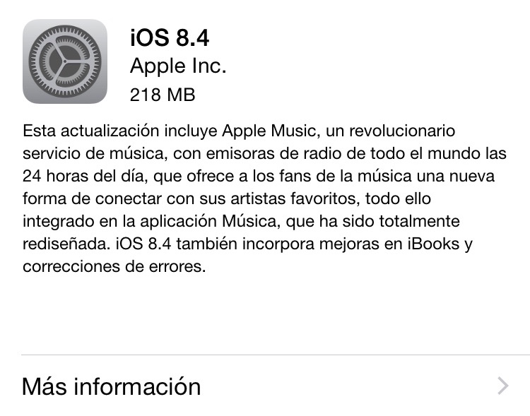 iOS 8.4 ya está disponible con Apple Music y mejoras en iBooks