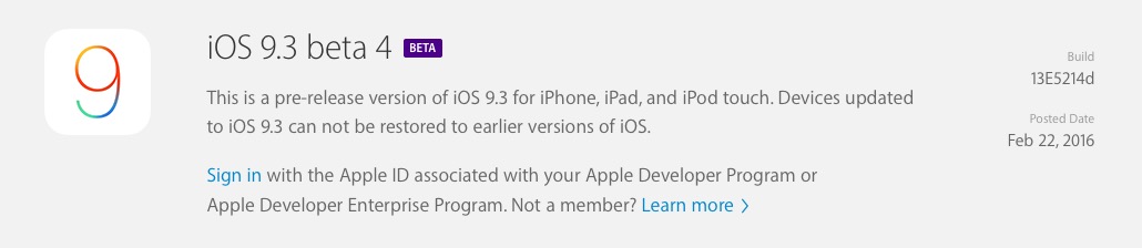 Las cuartas betas de iOS 9.3, watchOS 2.2 y tvOS 9.2 ya están disponibles