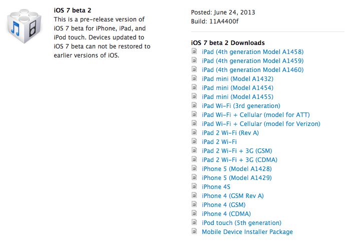 La beta 2 de iOS 7 ya está disponible