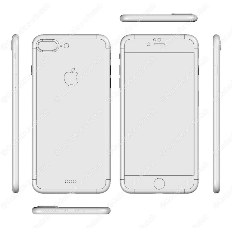 Nuevos esquemas del iPhone 7 y iPhone 7 Pro