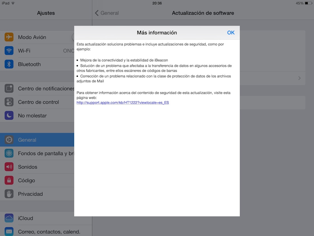 La versión 7.1.2 de iOS ya está disponible