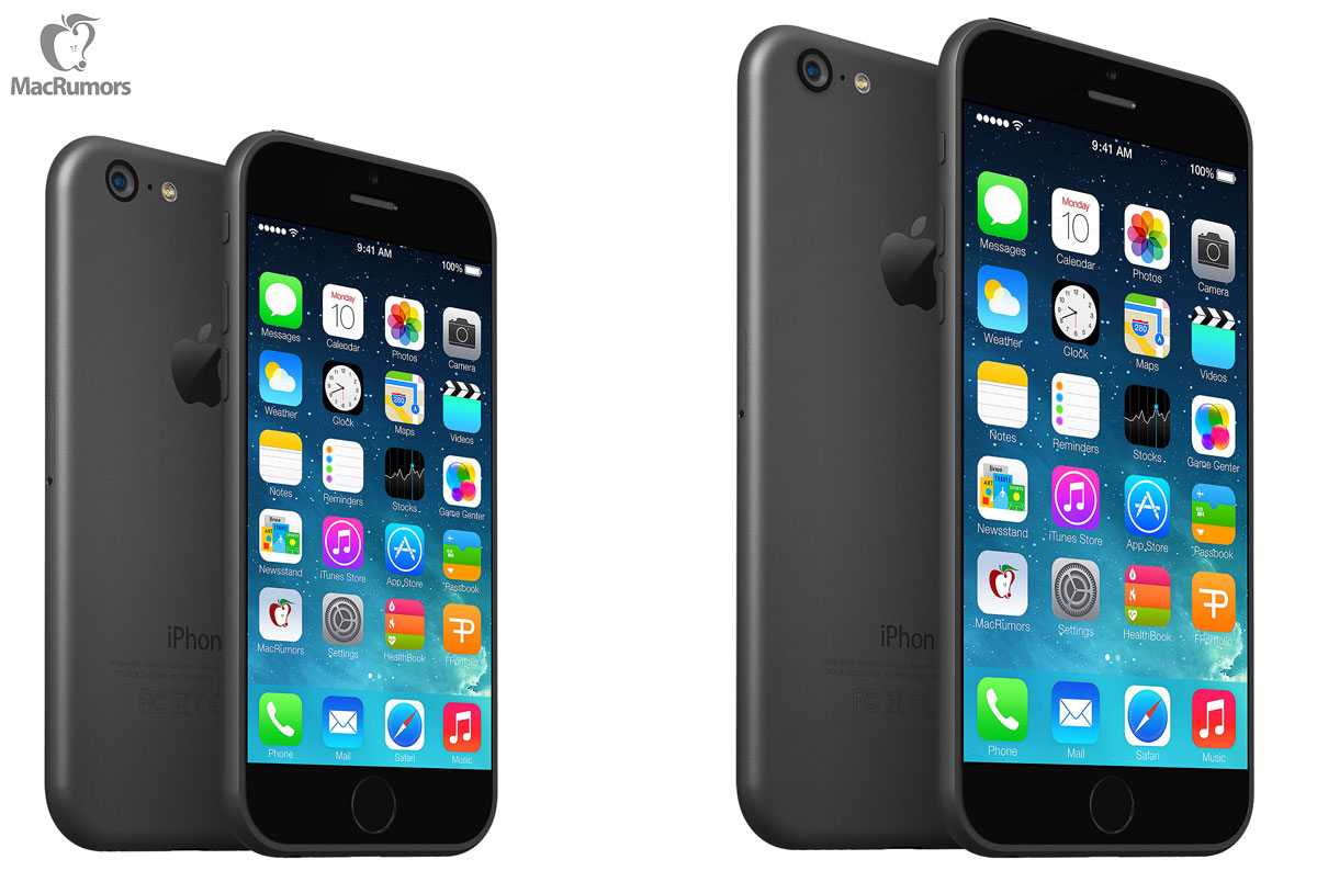 Renders basados en los esquemas del supuesto iPhone 6 de 4,7 y 5,7 pulgadas