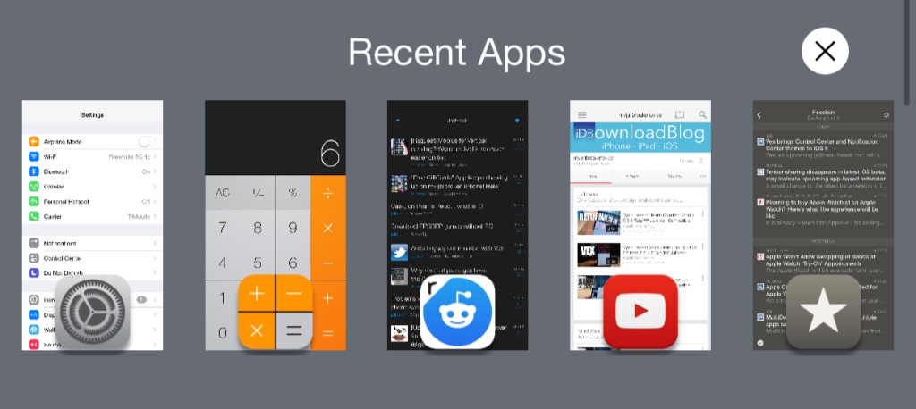 Return: Añade las aplicaciones más recientes al centro de control