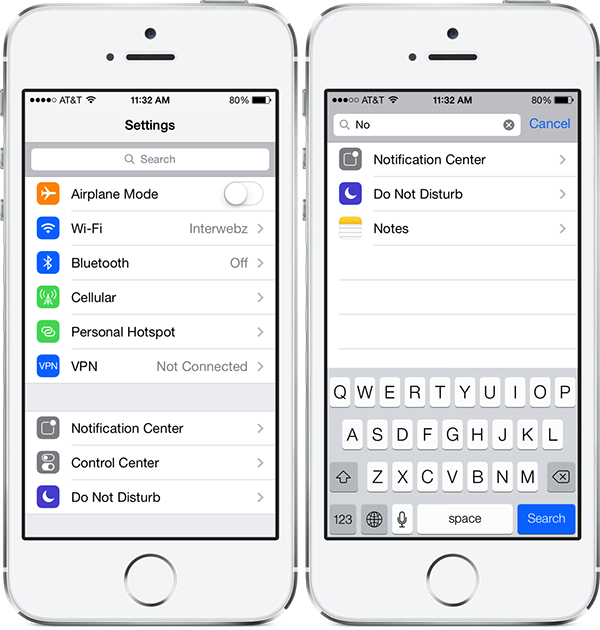 Realiza búsquedas dentro de los Ajustes gracias a SearchSettings
