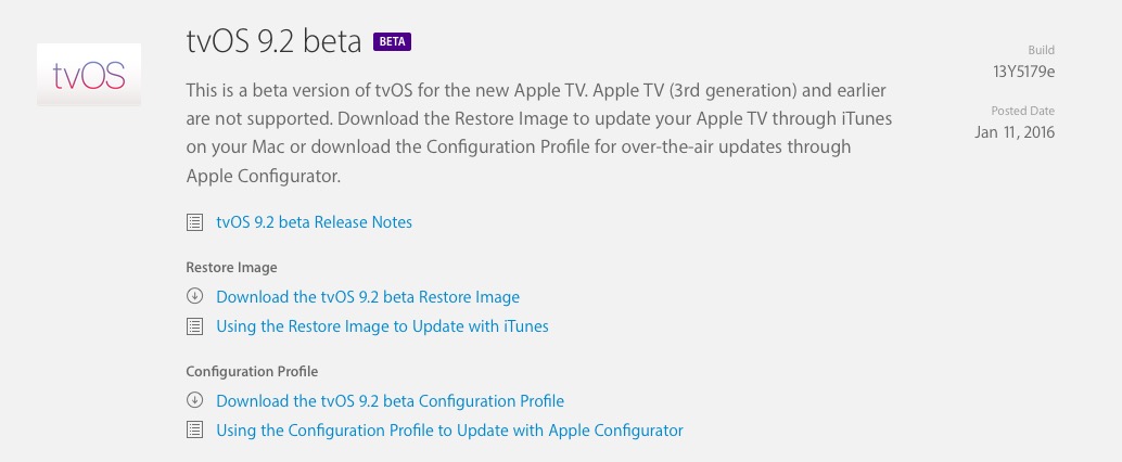 tvOS 9.2 beta 1 incluye soporte para teclados Bluetooth y carpetas