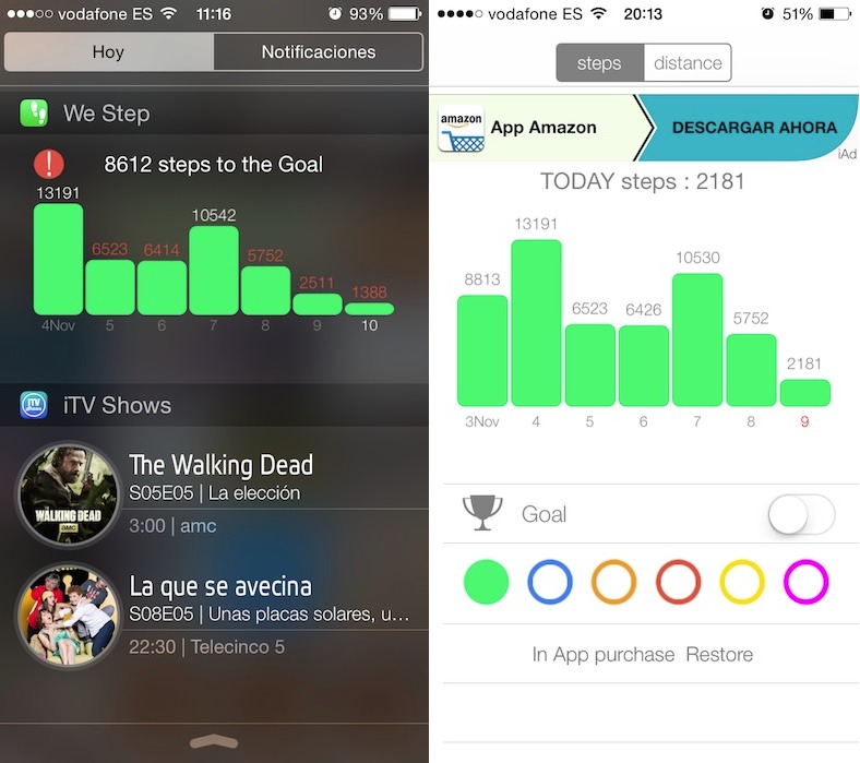 We Step, el widget para controlar nuestros pasos diarios