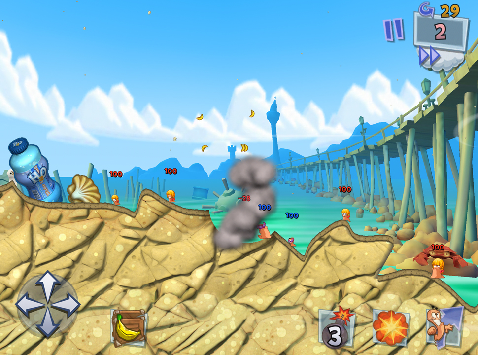 Worms 3 para iPhone y iPad rebajado a 0,99€