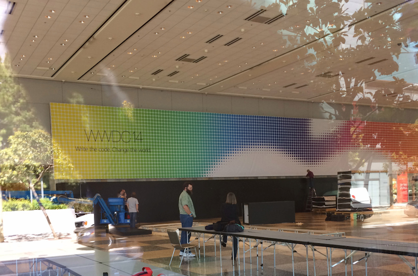 El Moscone Center empieza a «vestirse» para inaugurar la WWDC 14
