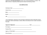 Free Vin Verification Form Pdf Word