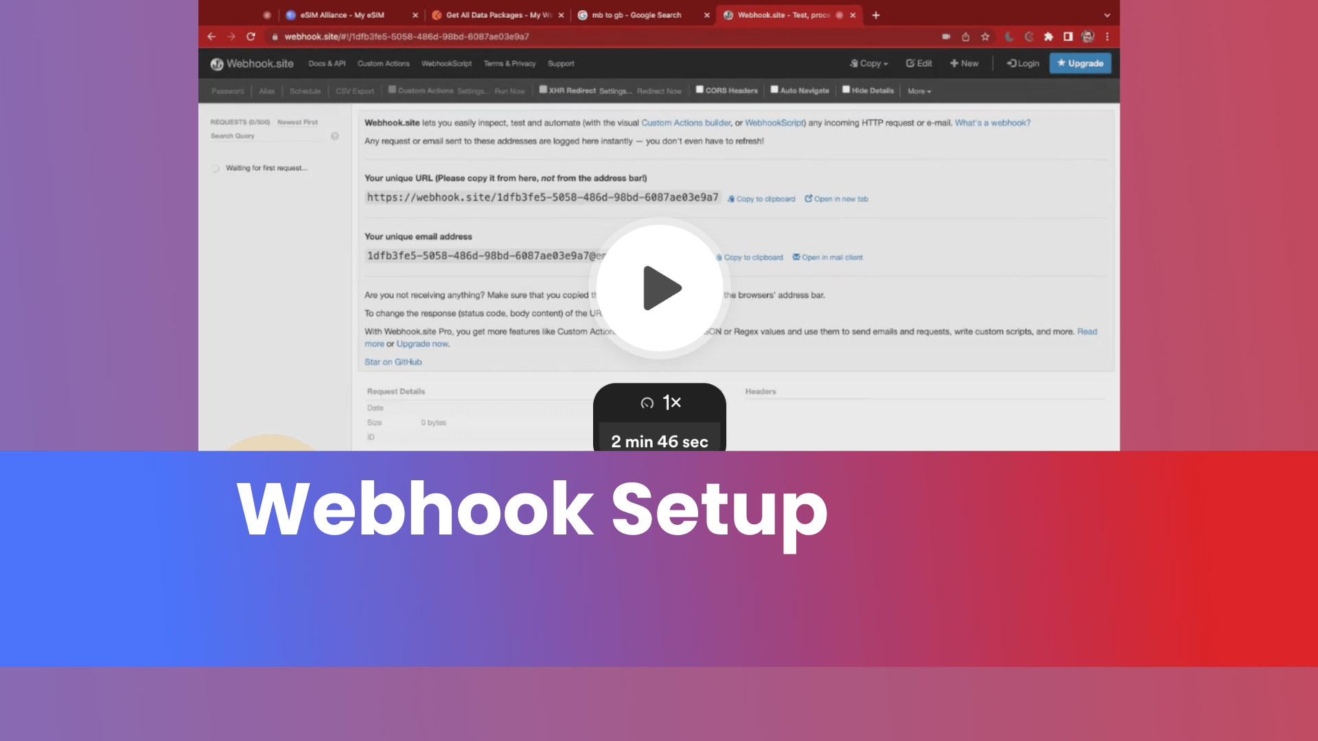 Setting up Webhooks for Order Notifications - eSIM Access