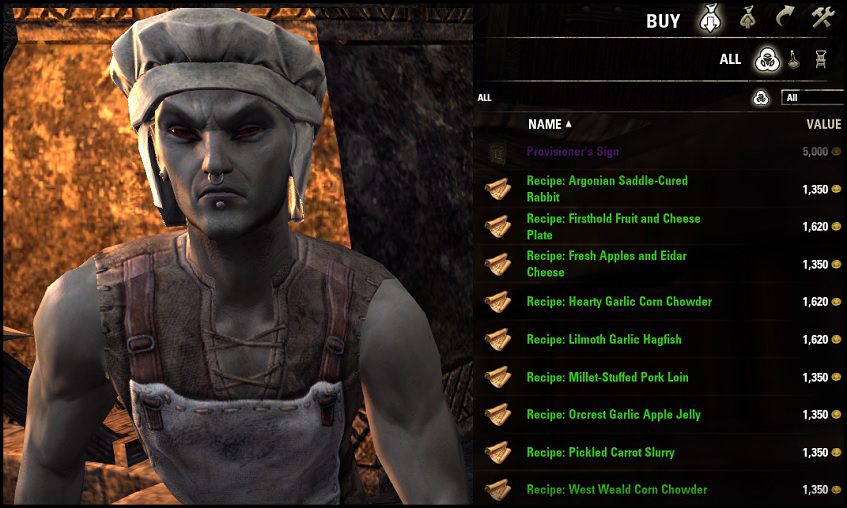 Provisioning Crafting Writ Dailies Provisioning Crafting Guide Elder Scrolls Online Elder Scrolls Online Hub Find the recipe 3.