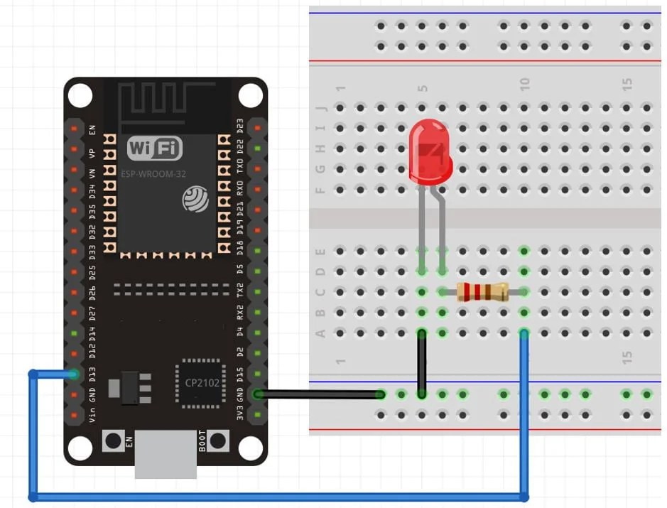 ESP32 GPIO with ESP-IDF with LED Blinking example