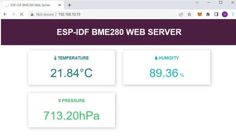 ESP32 BME280 Web Server ESP-IDF - ESP32 ESP-IDF