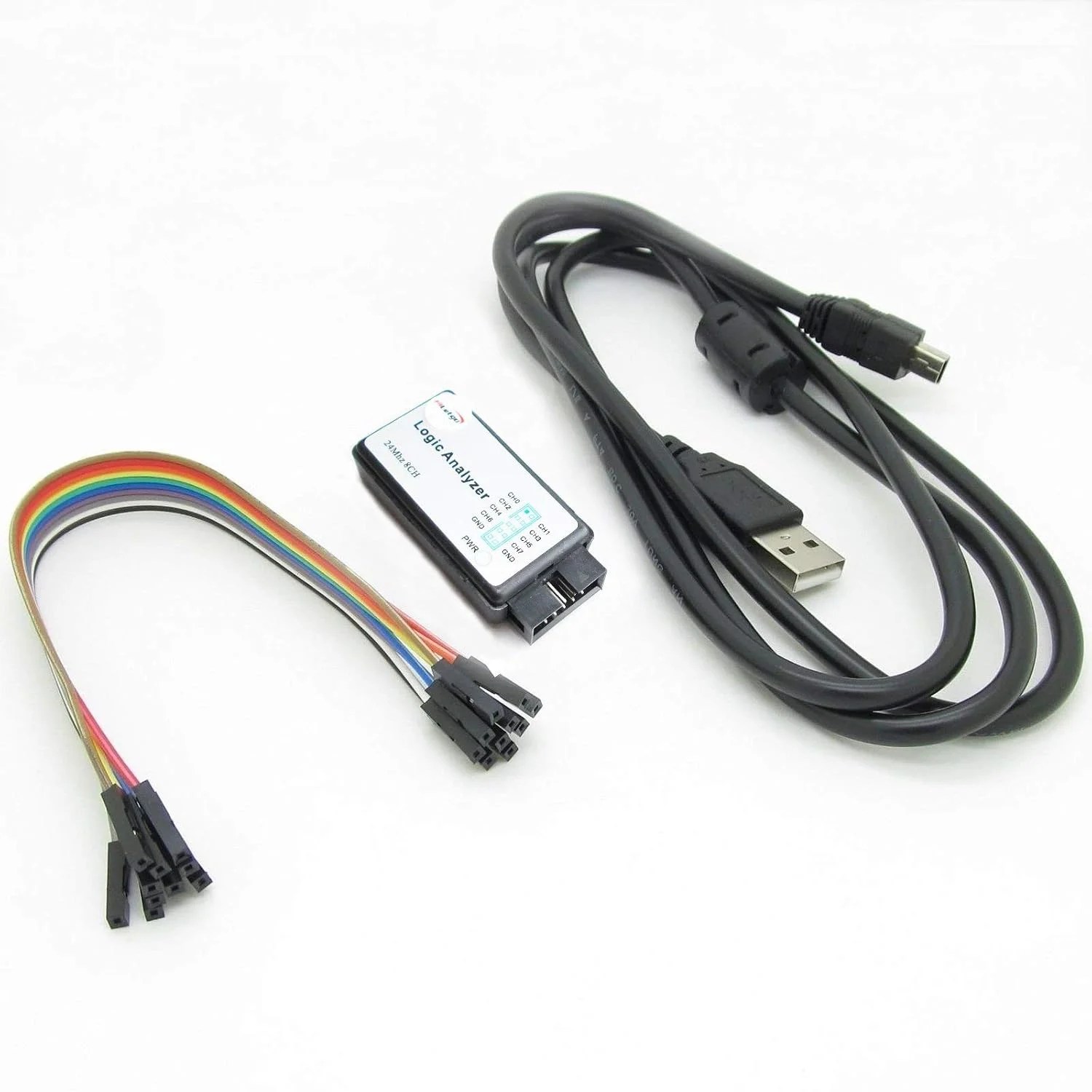 24MHz 8-channel USB logic analyzer for ESP32 UART, I2C and SPI debugging